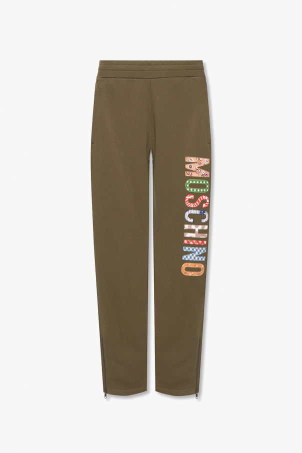 Moschino Logo Wide Sweat Pants Whisper White