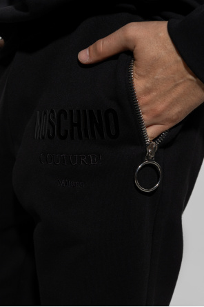 Moschino Jeans Couture logo-print cotton hoodie