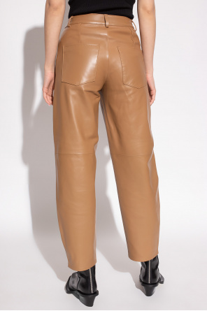 Wandler ‘Chamomile’ high-rise leather trousers