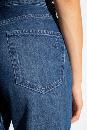 The Attico SikSilk Distressed skinny jeans in zwart