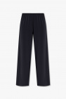 Pants have fully elasticated waistband self-hem bands with contrast knit piping