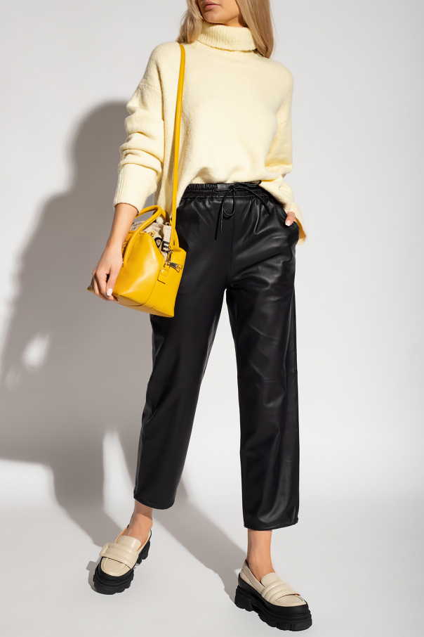 Yves Salomon Leather Mom-Shorts trousers