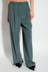 Dries Van Noten GREEN Trousers with wide legs