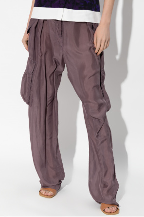 Dries Van Noten Silk cargo trousers