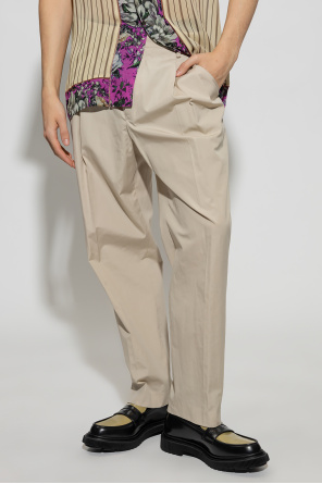 South Beach Short legging de sport motif marbré Pleat-front open trousers