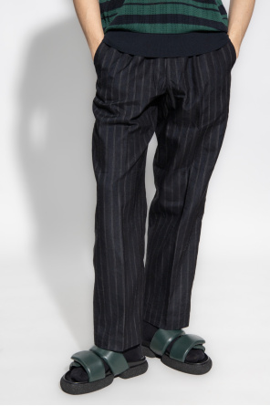 Dries Van Noten Spodnie ze wzorem w prążki