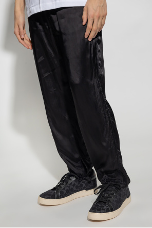 Pleated voile midi dress Trousers with pockets