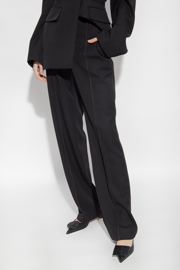 front trousers Jacquemus - Black 'Cordao' pleat - Versace Jeans