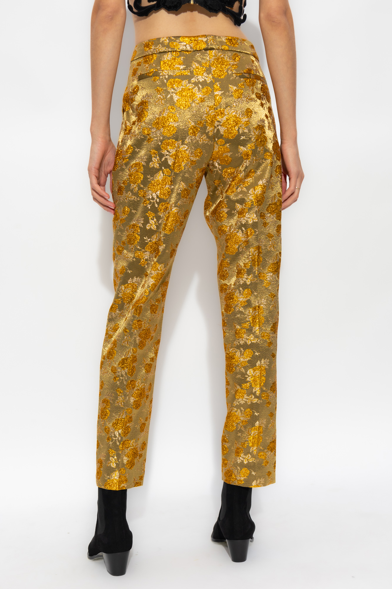front blue trousers Dries Van Noten - one-sleeve polka dot dress 
