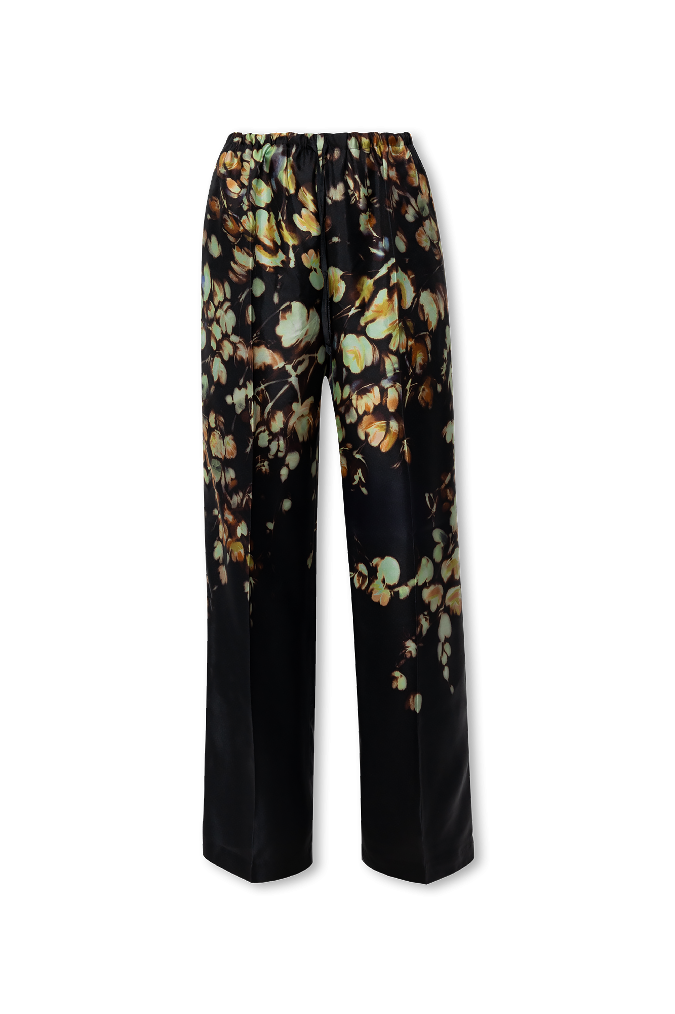 GenesinlifeShops WF - flower-embellished shift mini dress - Black Silk  trousers Dries Van Noten