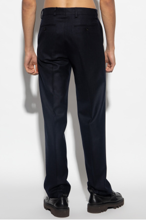 Dries Van Noten Wool pleat-front trousers