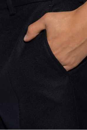 Dries Van Noten Wełniane spodnie w kant