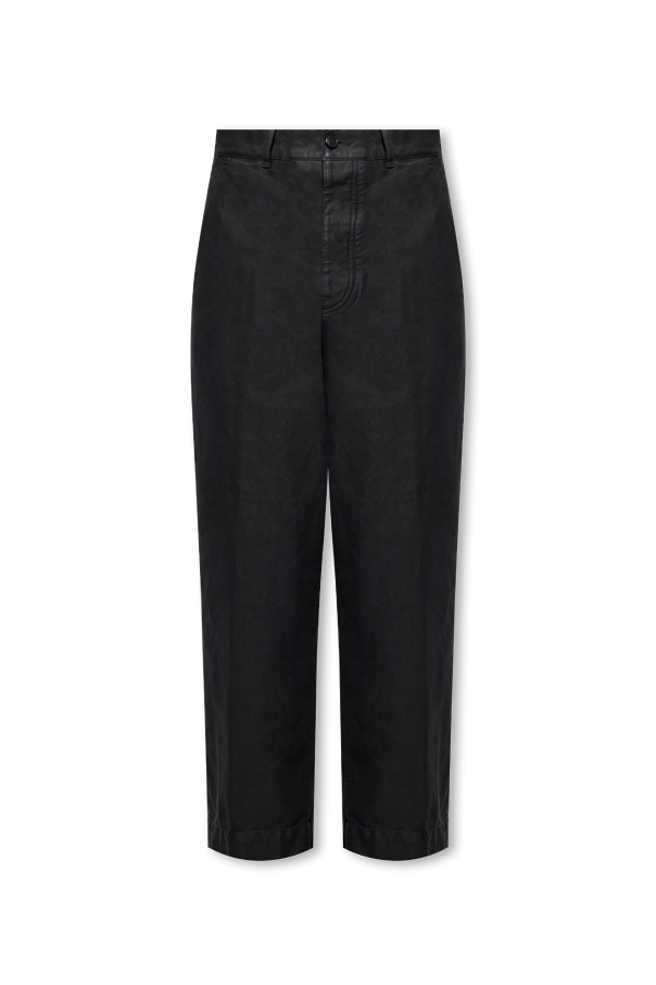 Dries Van Noten Bawełniane spodnie o luźnym kroju