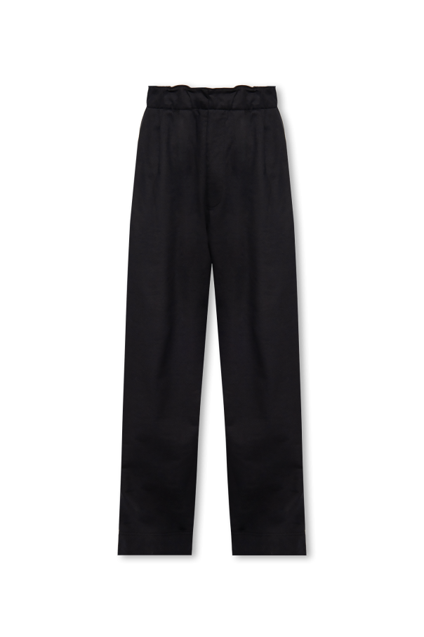DRIES VAN NOTEN Cotton Switching Flare Pants (Trousers) Black 36