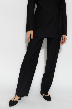 TOTEME Pleat-front embroidery trousers