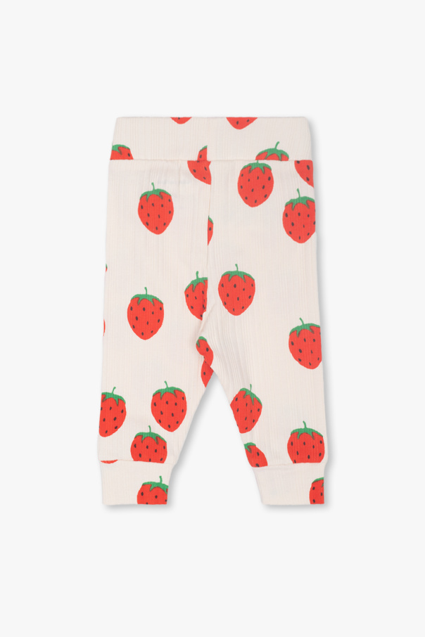 Mini Rodini Fit trousers with motif of strawberries