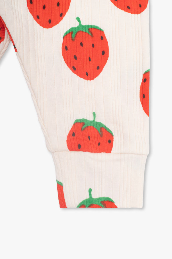 Mini Rodini kapital Trousers with motif of strawberries