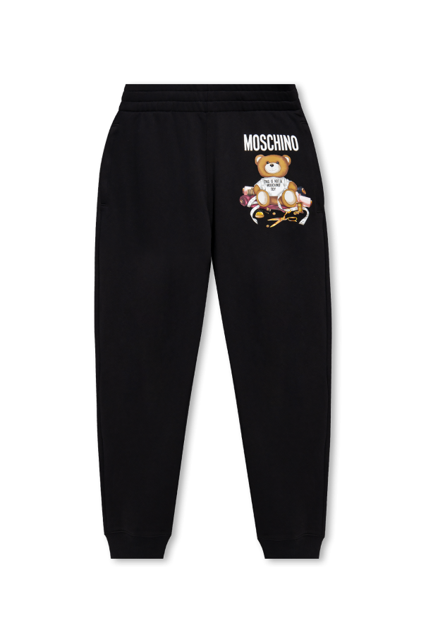 Moschino Kids TEEN Phory logo-print track pants Black