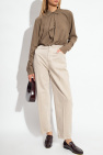 TOTEME beige Tapered jeans with logo