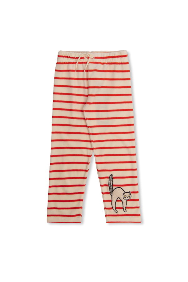 Striped velour trousers od Mini Rodini