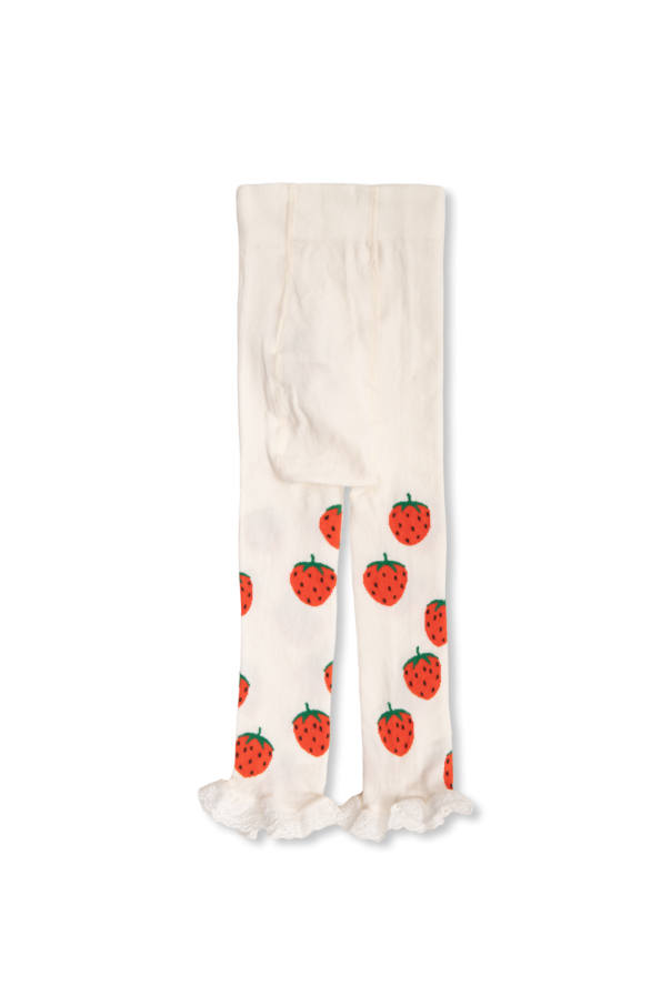 Mini Rodini Leggings with strawberry motif