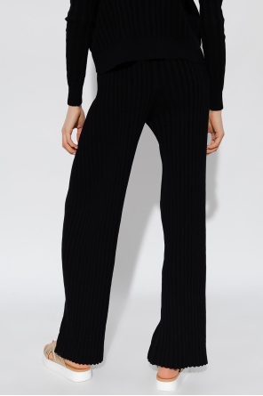 Iceberg High-waisted ribbed trousers