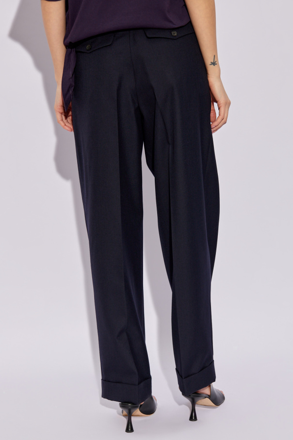 DRIES VAN NOTEN Cotton Switching Flare Pants (Trousers) Black 36