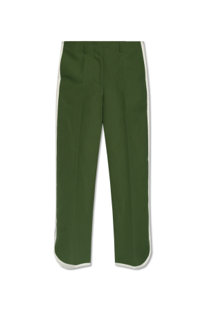 Pleat-front trousers od Sweatshirt with snap fastenings
