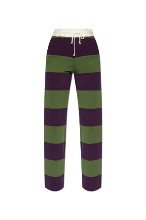 Striped sweatpants od Damson Madder recycled relaxed coordinating hoodie