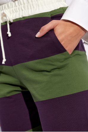 Dries Van Noten Spodnie dresowe ze wzorem w pasy