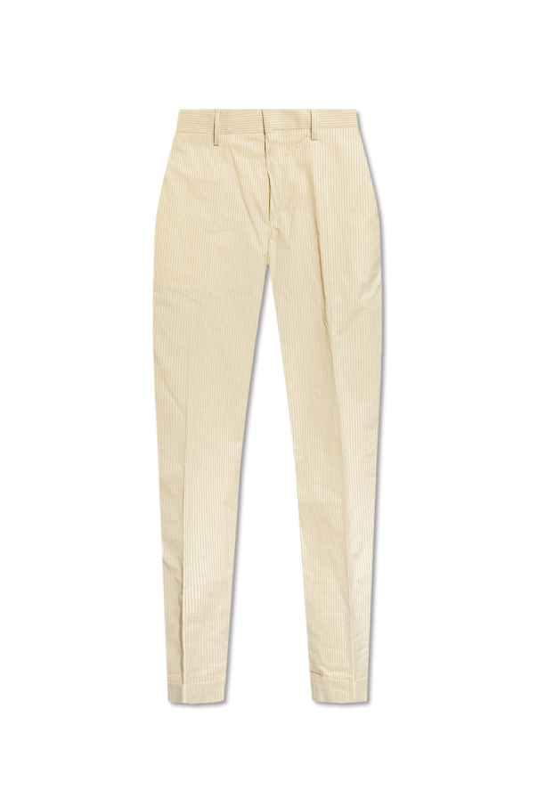 Pinstripe button trousers od Jeans crop Hero