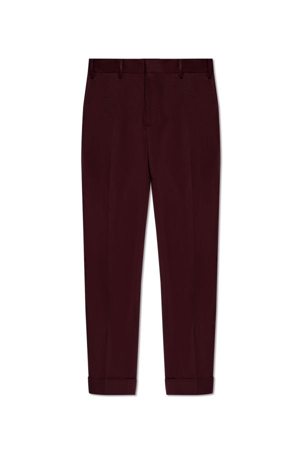 Moschino Leggings Rosa In Cotone Stretch Creased trousers