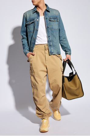 Cargo pants by dries van noten od stone island junior logo patch zip up hoodie item