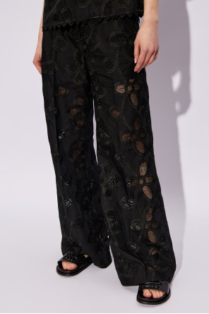 Munthe Spodnie z haftowanym wzorem ‘Eileen’