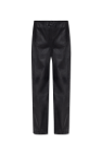 TOTEME BLACK Trousers from lamb leather