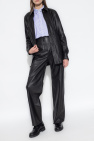 TOTEME BLACK Trousers from lamb leather