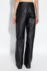 TOTEME BLACK Trousers from lamb leather