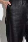 TOTEME BLACK Trousers from lamb leather