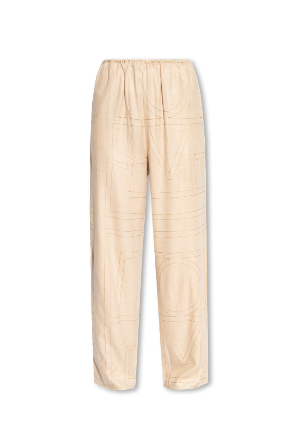 TOTEME Trousers with monogram