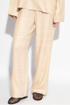 TOTEME Trousers with monogram