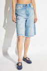 Dries Van Noten BLUE Denim shorts with vintage effect