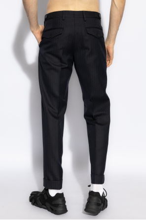 Dries Van Noten Wool trousers with a houndstooth pattern