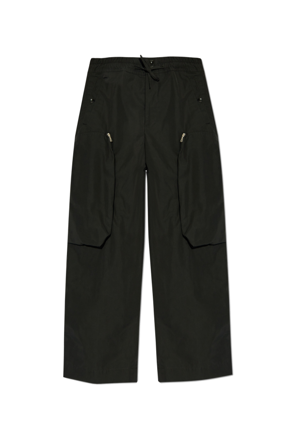 Dries Van Noten Ortalionowe spodnie typu `cargo`