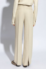 TOTEME cream Pleat-front trousers