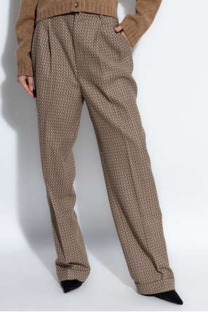 Moschino Patterned pleated trousers