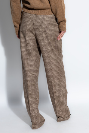 Moschino Patterned pleated trousers