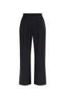 Munthe BLACK Pants with striped pattern