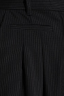 Munthe BLACK Pants with striped pattern