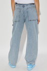 Munthe light blue Jeans with stripe pattern