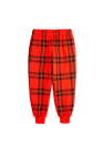 Mini Rodini RED Checkered Sweatpants